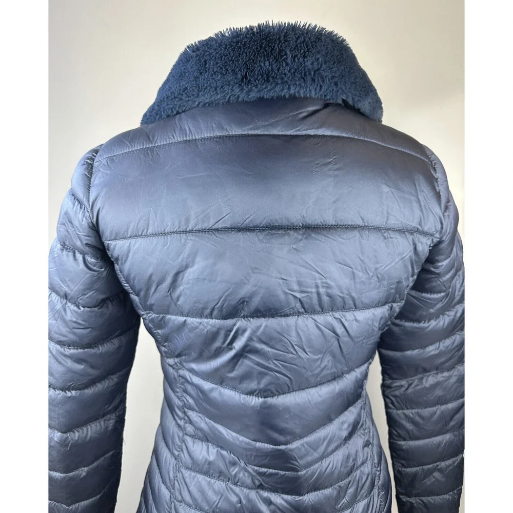 Save The Duck Iris Faux Fur Collar Puffer Coat Quilted Ultra Light Jacket Small - Picture 11 of 16